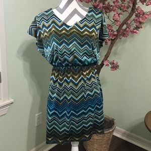 Chevron print dress